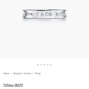 Tiffany 1837 ring size 8